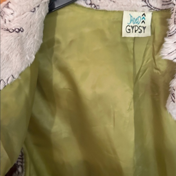 Chic Cape Jacket in Cream and Brown Size S/M - Picture 6 of 11